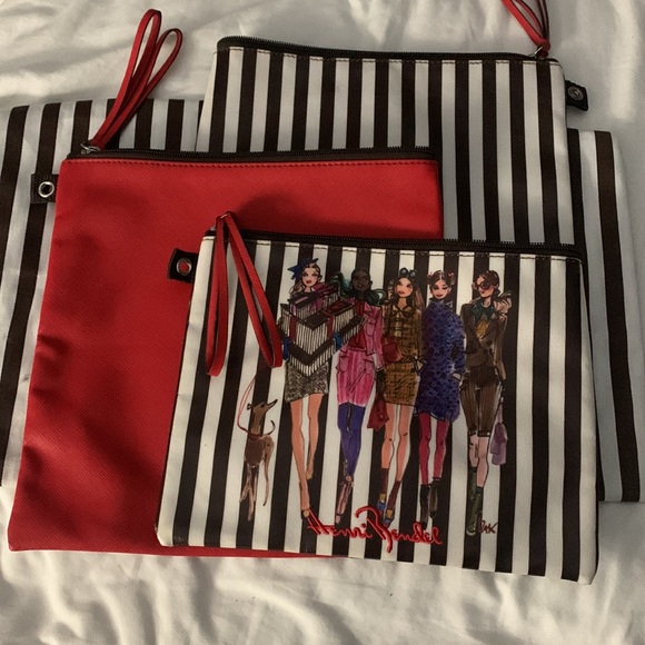 EUC HENRI BENDEL 3 ZIPPERED POUCHES - Picture 9 of 9